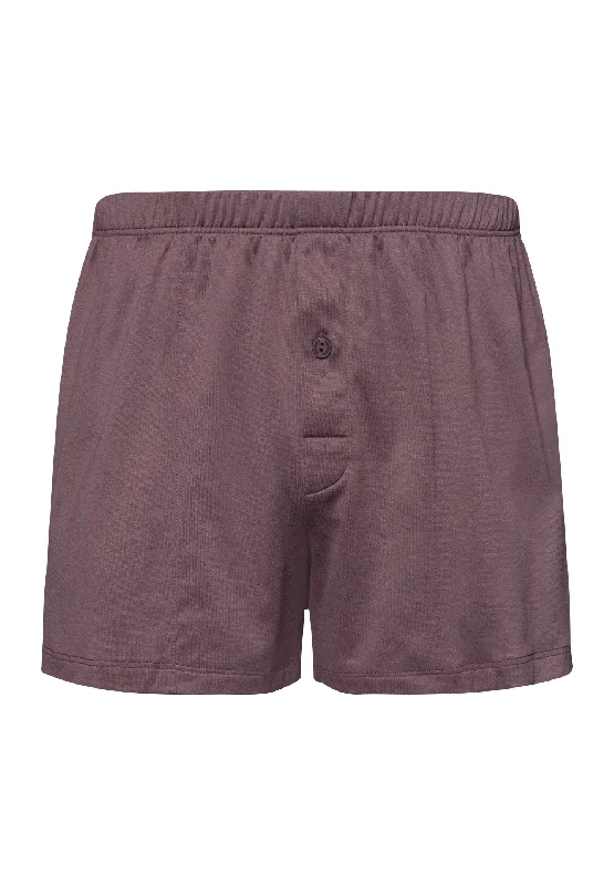 Cotton Sporty Cotton Knit Boxer With Button Fly | Smokey Plum 73505-2770