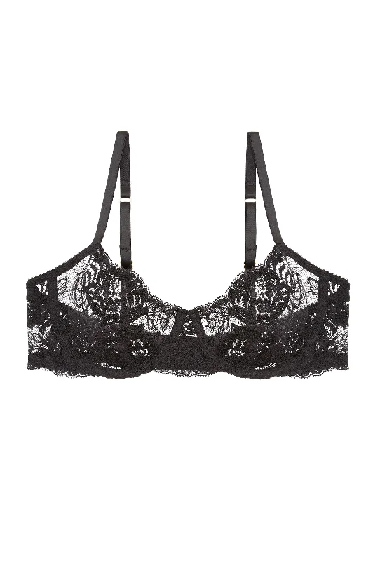 Begonia French Lace underwire bra in Black