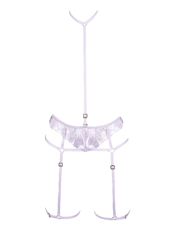 Colette Suspender Thigh Harness (Purple Rose)