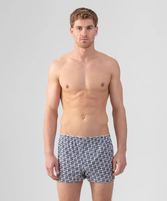 Boxer Shorts w. RD Pattern: Navy