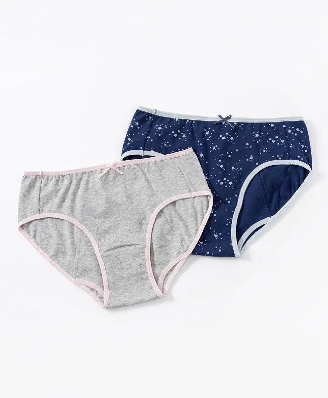 Cotton Spandex 2pcs pack Sanitary Midi Panties