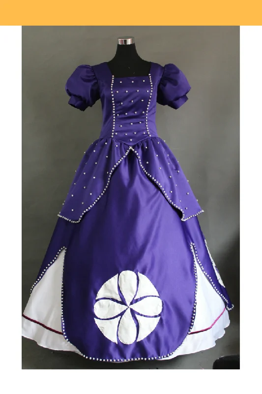 First Princess Sofia Midnight Purple Satin Cosplay Costume