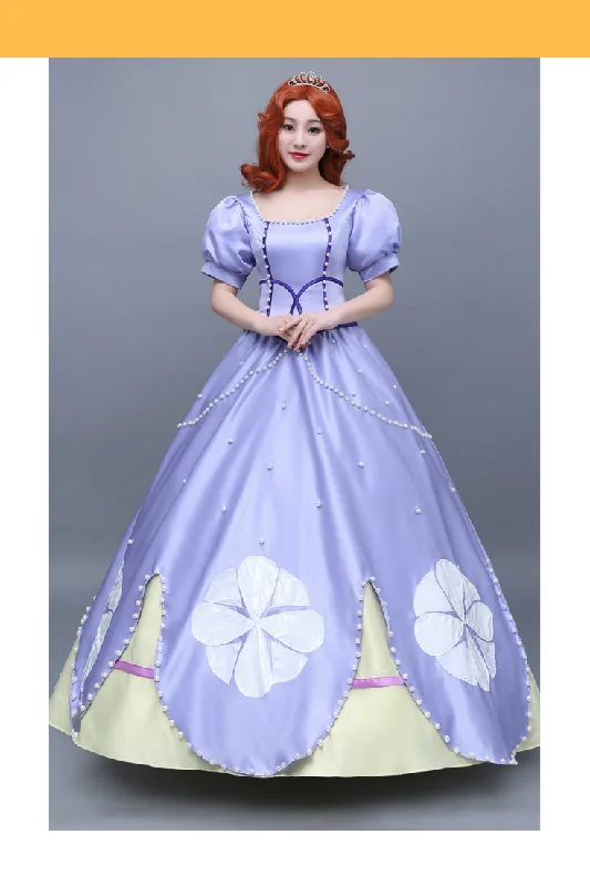 First Princess Sofia Pastel Purple Satin Cosplay Costume