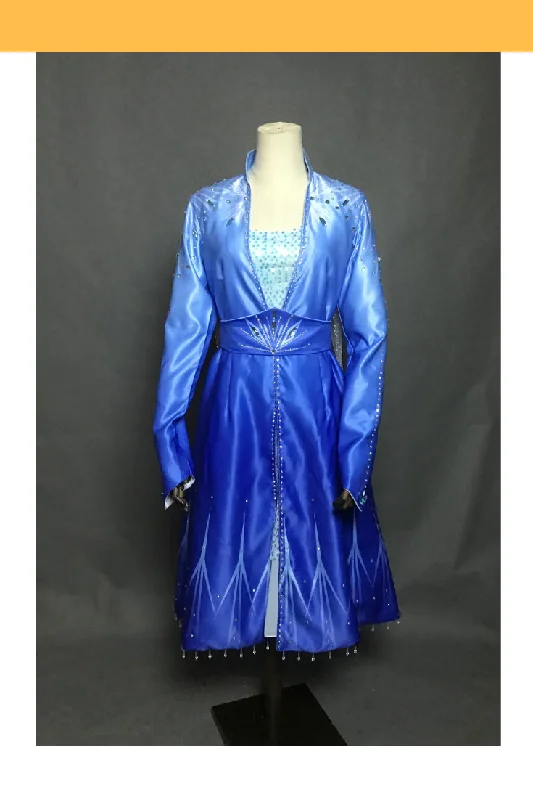 Frozen 2 Elsa Gradient Satin Cosplay Costume