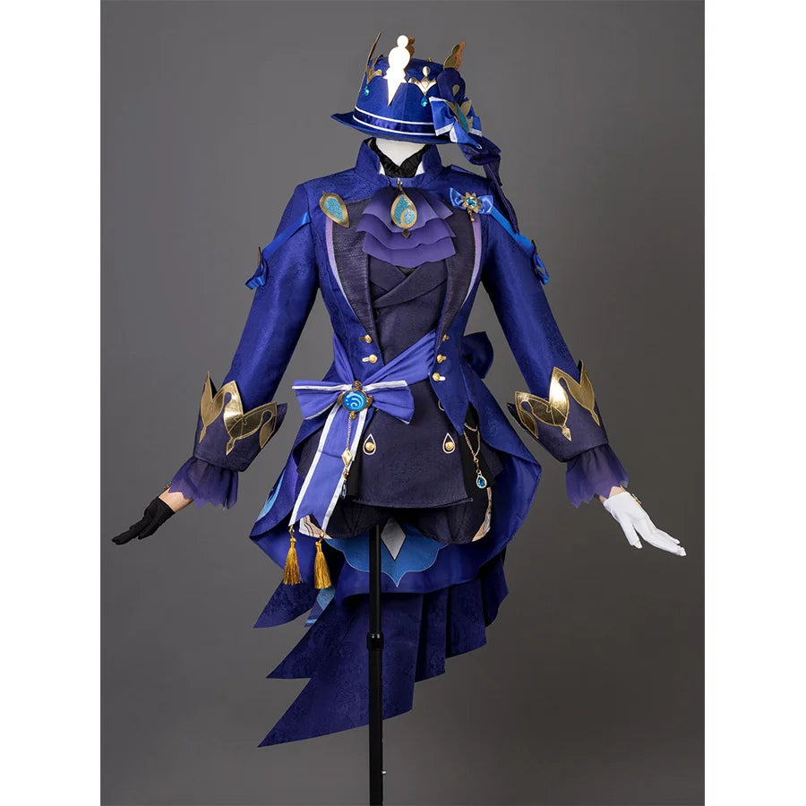 Genshin Impact Black Furina Hydro Archon Cosplay Costume C08739E  B