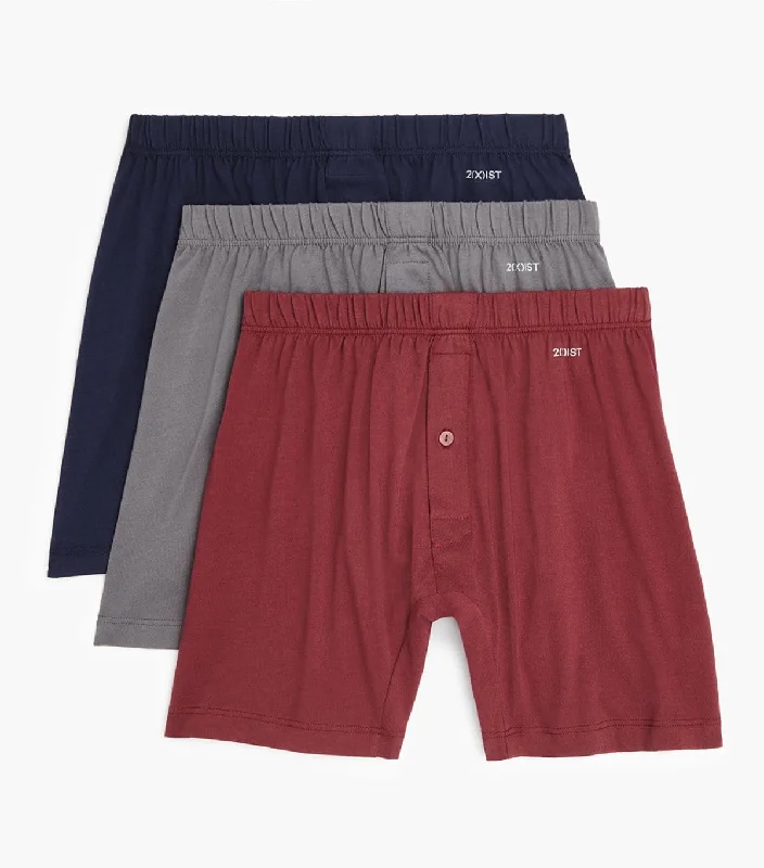 Pima Cotton Knit Boxer | 3-Pack