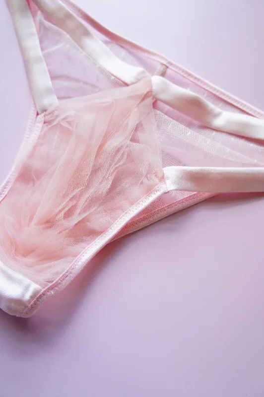 Pink Tulle and Silk Ribbon Panty