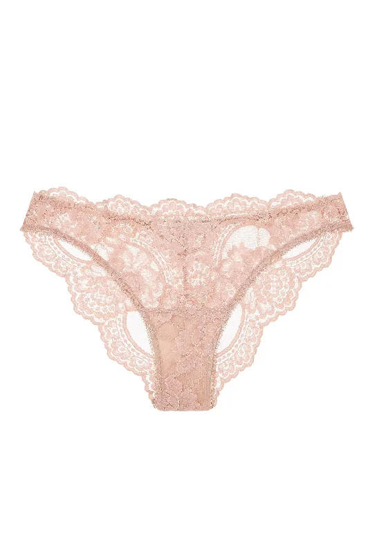 Rosa Scalloped French lace Panties briefs in Rose pink