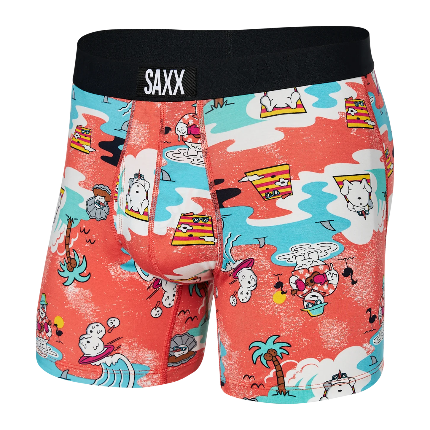 SAXX Ultra Super Soft Boxer Brief - Snow Days/Hot Coral - SXBB30F SDH