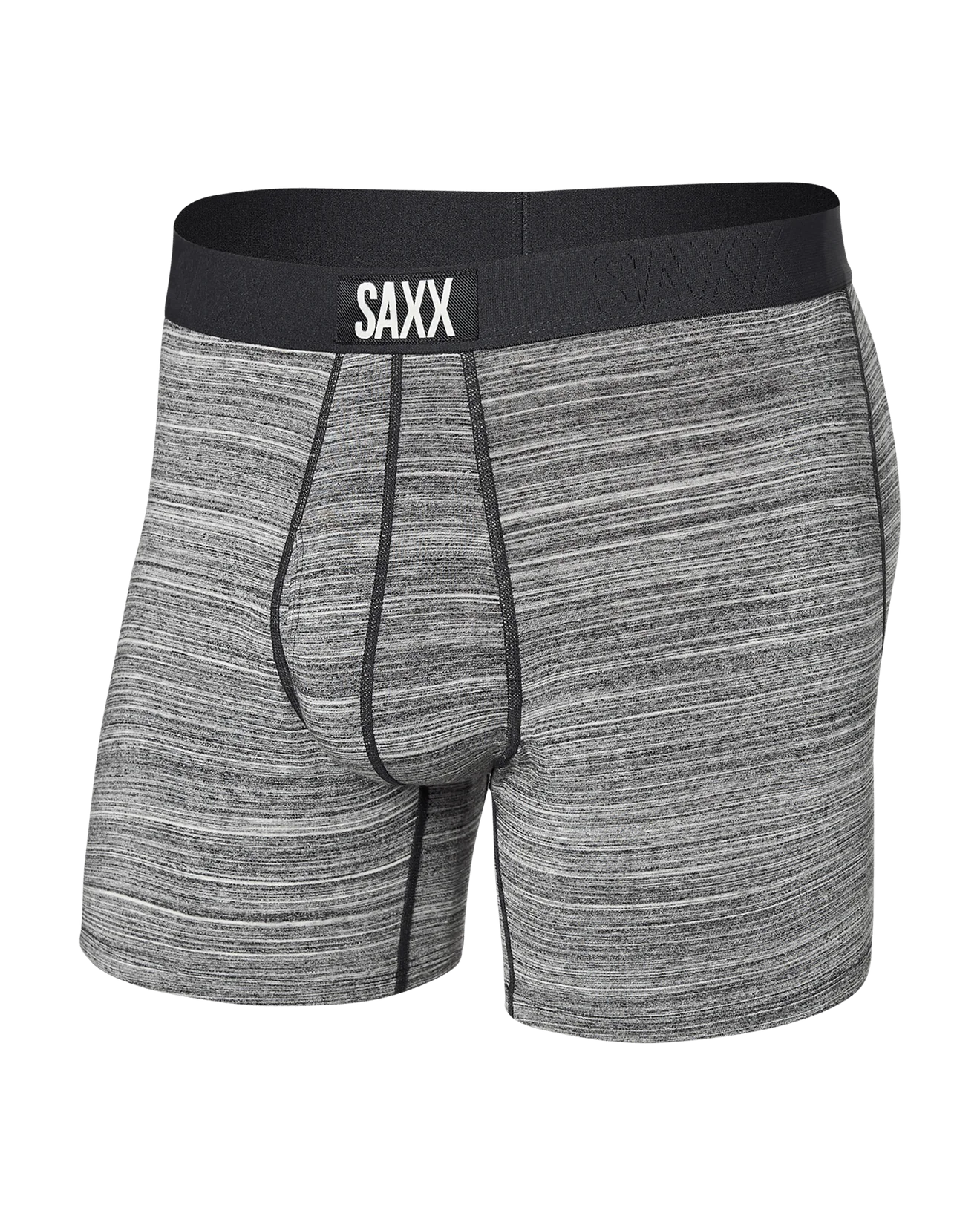 SAXX Ultra Super Soft Boxer Brief Fly - Spacedye - Heather Grey - SXBB30F - SHG