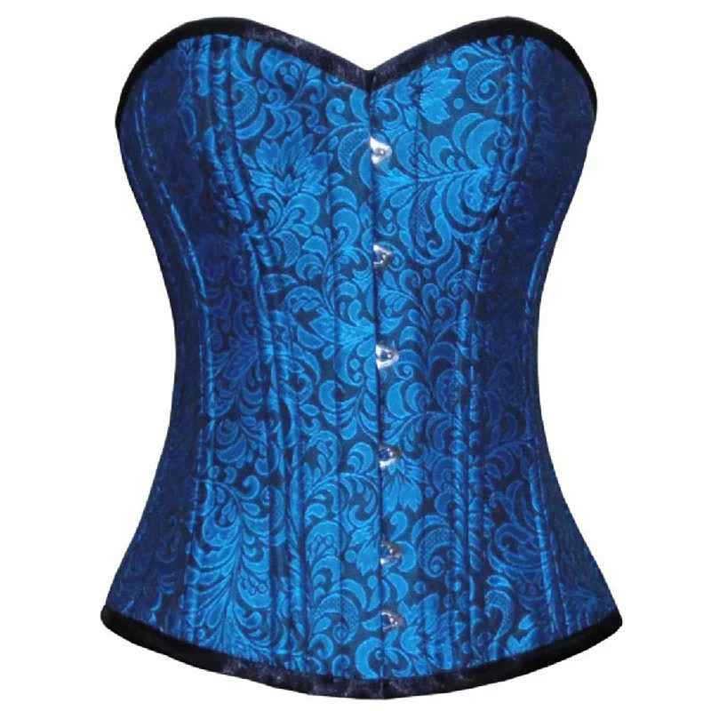 Selena Black Turquoise WT Overbust Corset