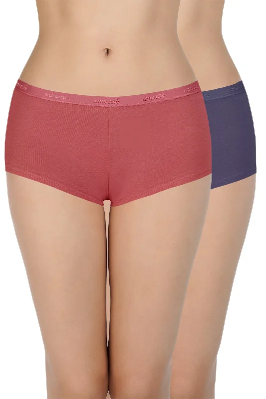 Solid Low Rise Boyshort Panties (Pack of 2)