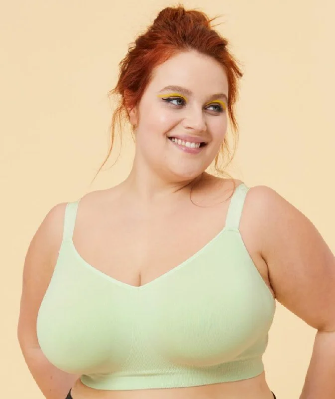 Sugar Candy Fuller Bust Seamless F-Hh Cup Wire-Free Lounge Bra - Mint Green