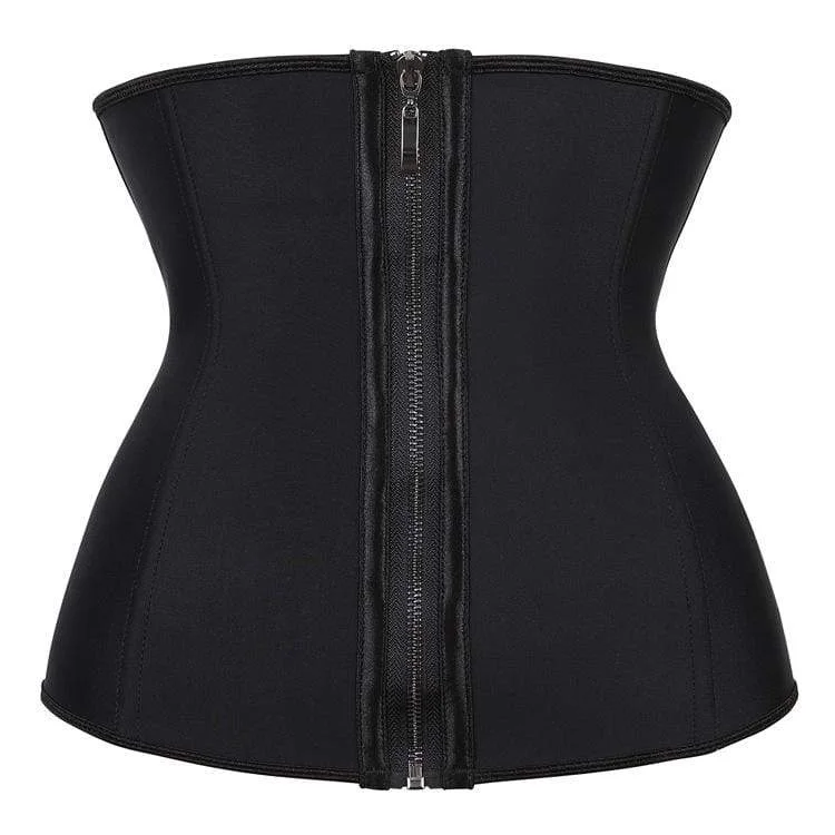 Women's Front Zip Latex Underbust Corsets