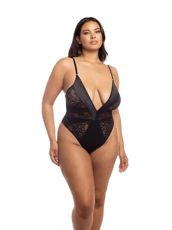 Curvy Amaya Snake Lace Teddy