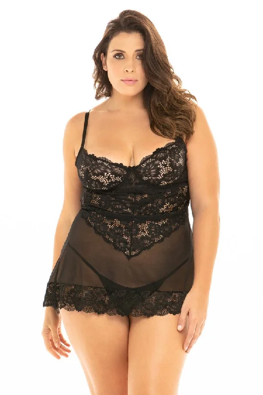 Curvy Page Lace Babydoll