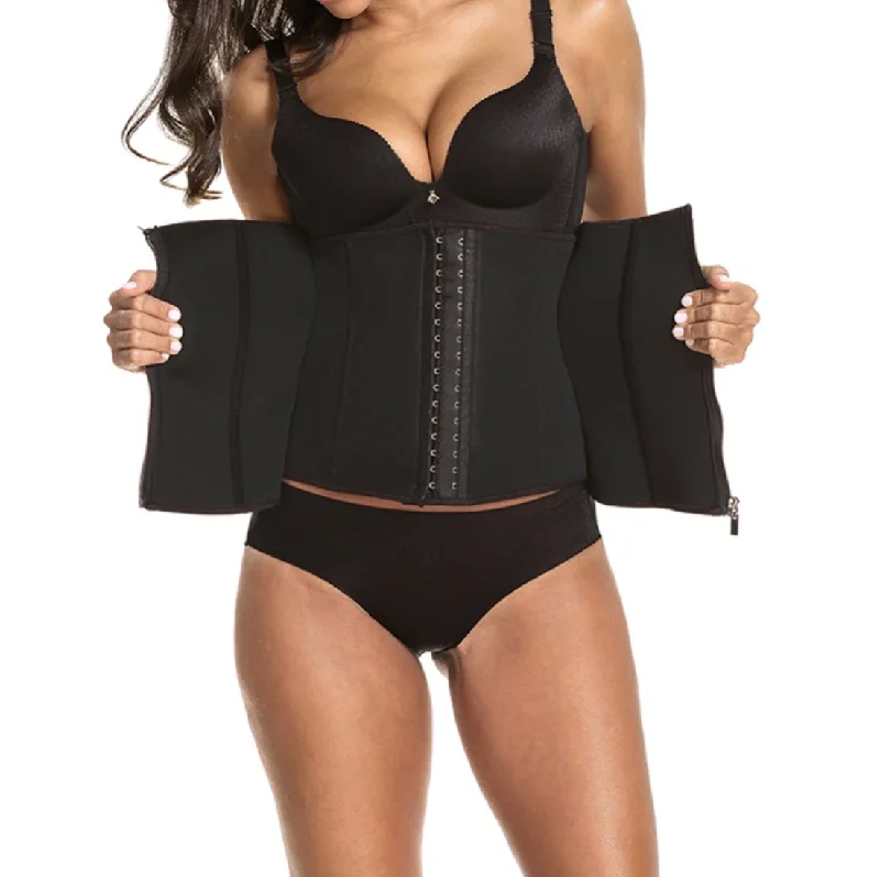 Boned Waist Trainer in Black (XS-6XL) [7 Bones]