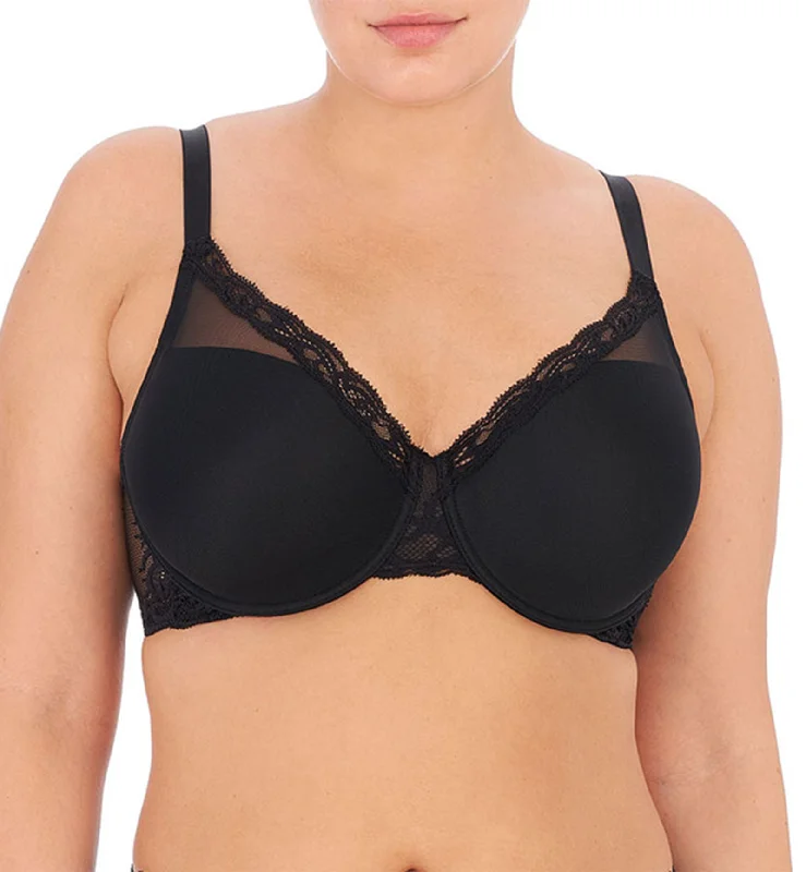 Natori Feathers Full Figure Contour Plunge Underwire Bra (741299) - Black